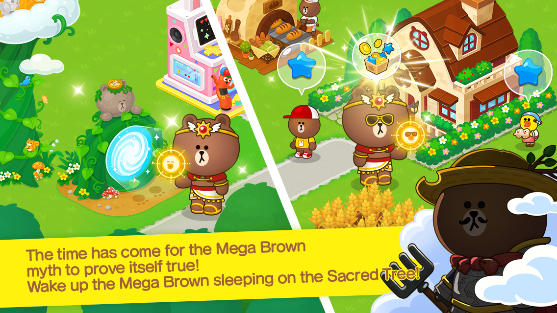 LINE BROWN FARM Game Screenshot