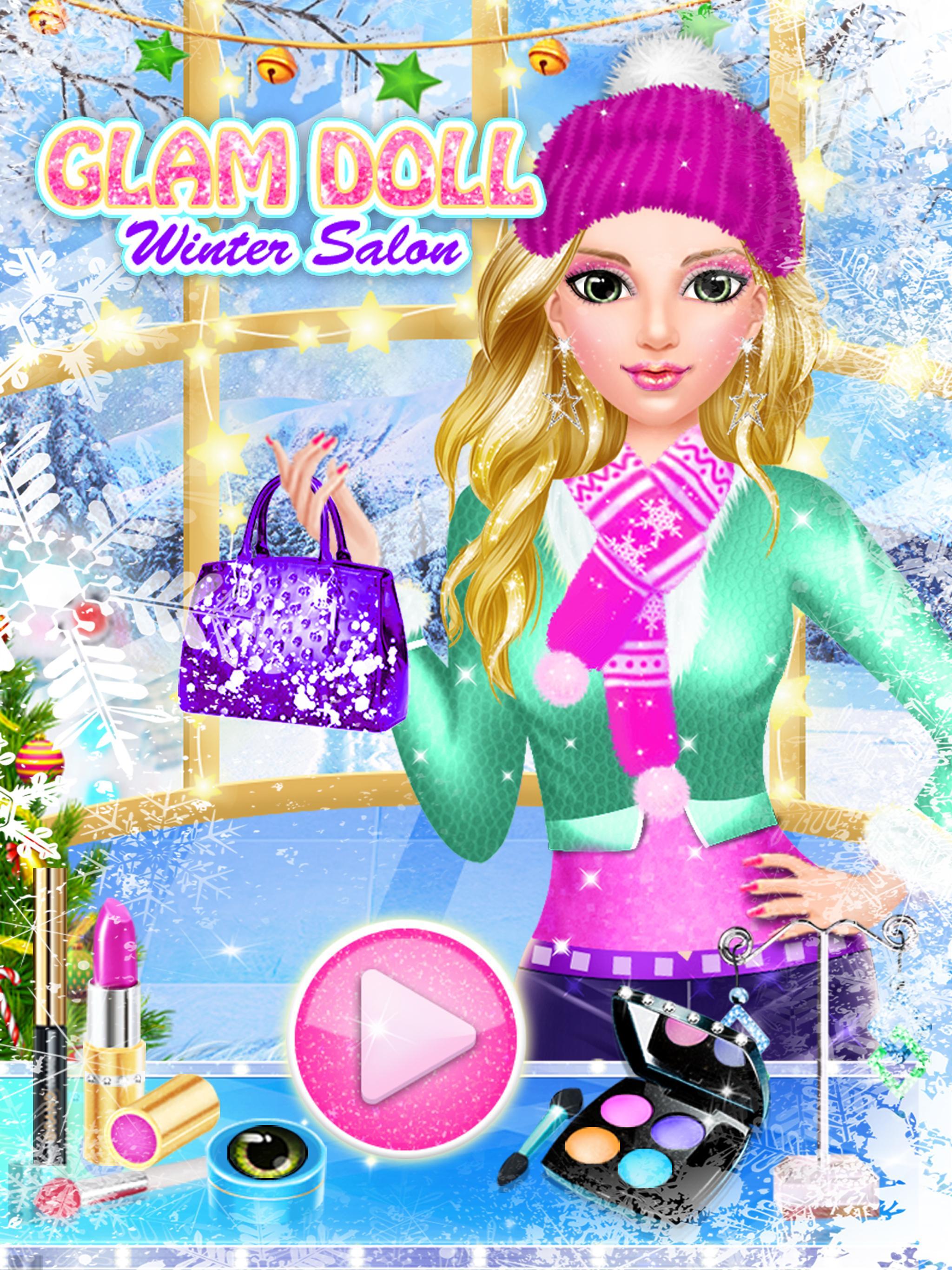 Glam Doll Chic North Pole Winter Salon Game Screenshot