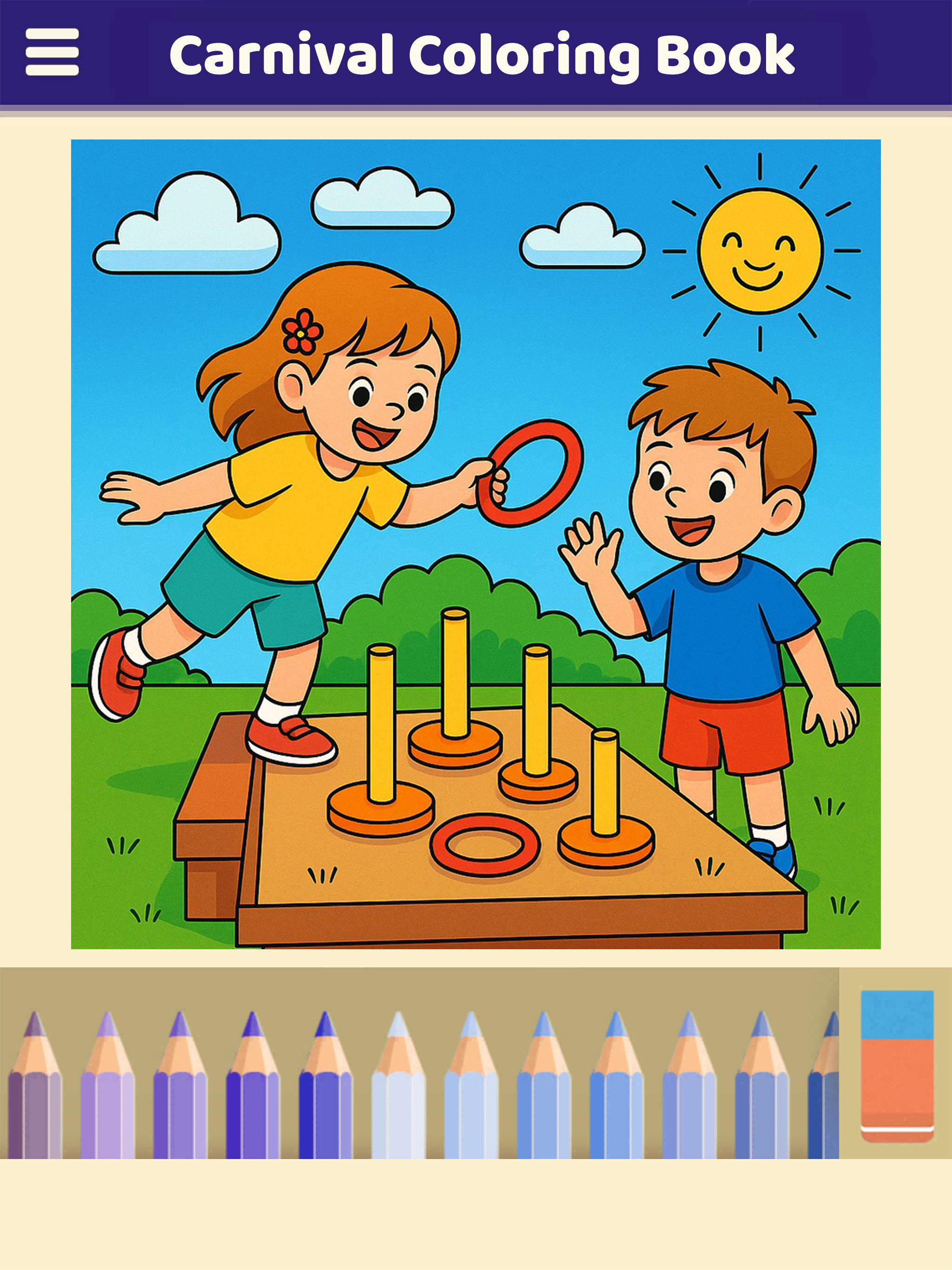 Carnival Coloring Book Game Screenshot