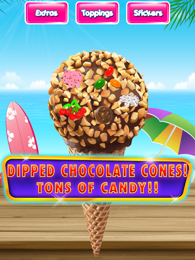 Beach Food Popsicles Ice Cream Game Screenshot