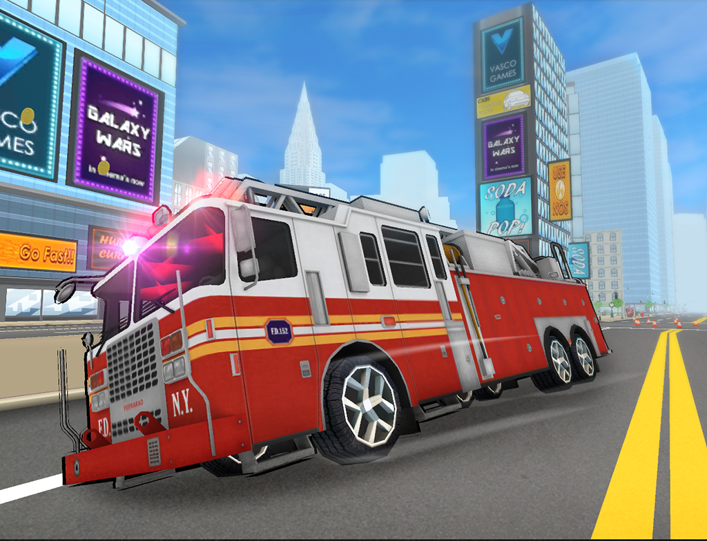 Fire Truck Racer: Chicago 3D 게임 스크린샷