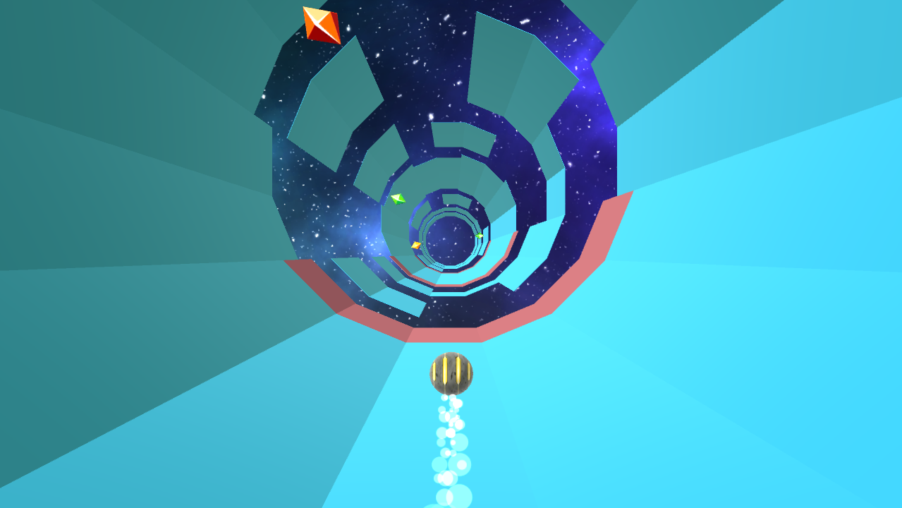 Captura de Tela do Jogo Rolls : Space Run 3D