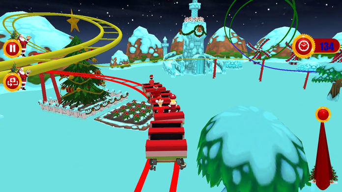Christmas Santa Roller Coaster 3D Pro Game Screenshot