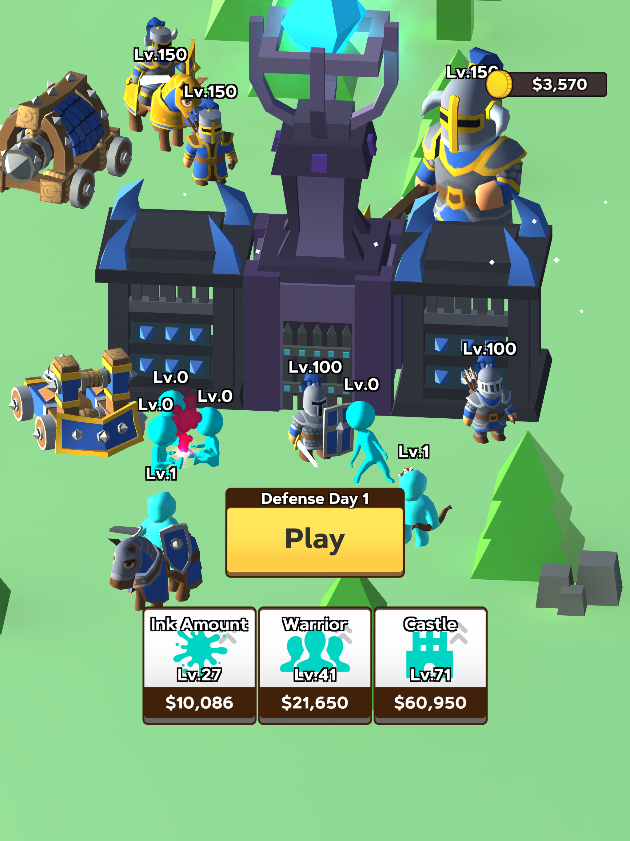 Draw Defence Game Screenshot