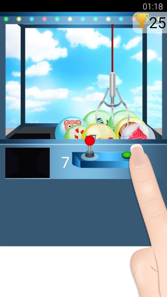 Screenshot of ATM and prize claw game