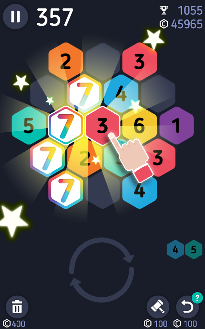Make7! Hexa Puzzle ภาพหน้าจอเกม