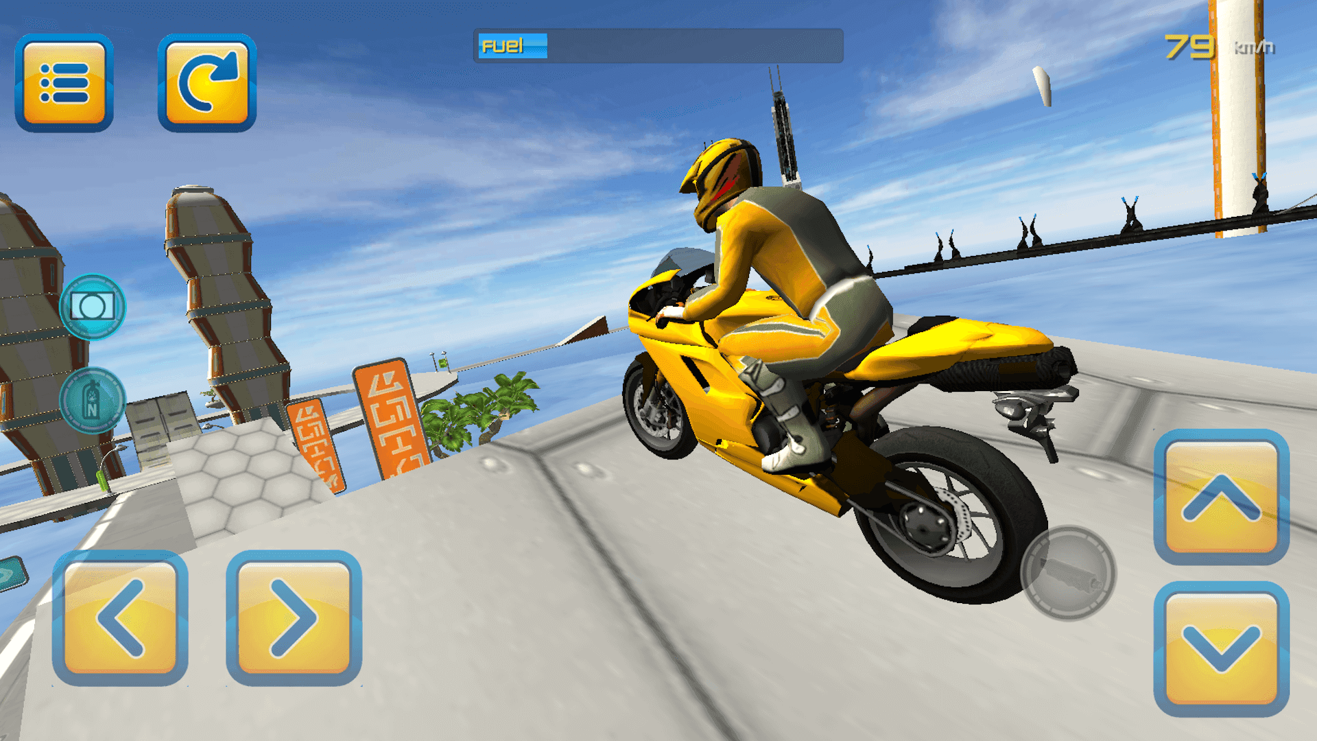 Future City Motorbike Drive Game Screenshot