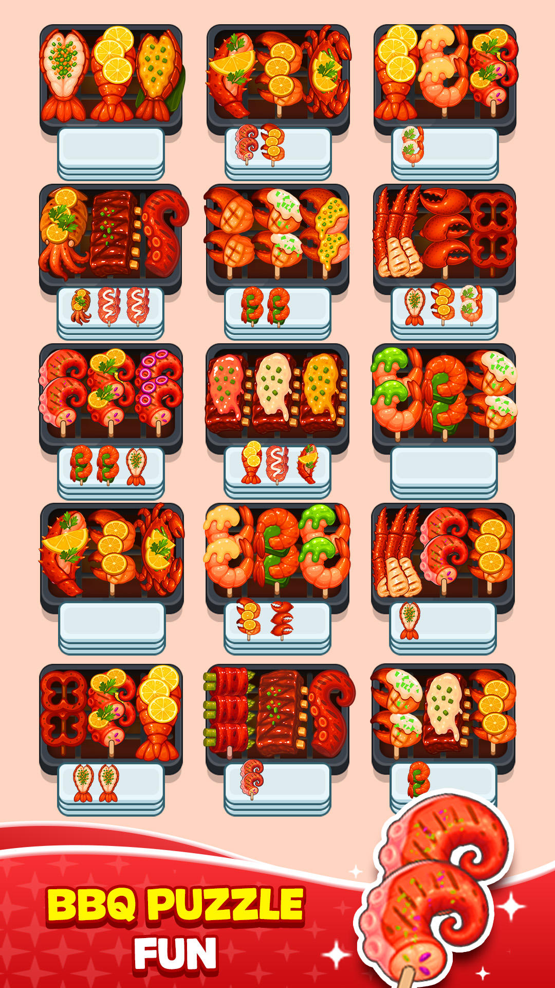 Grill Sort: Sorting Games Game Screenshot