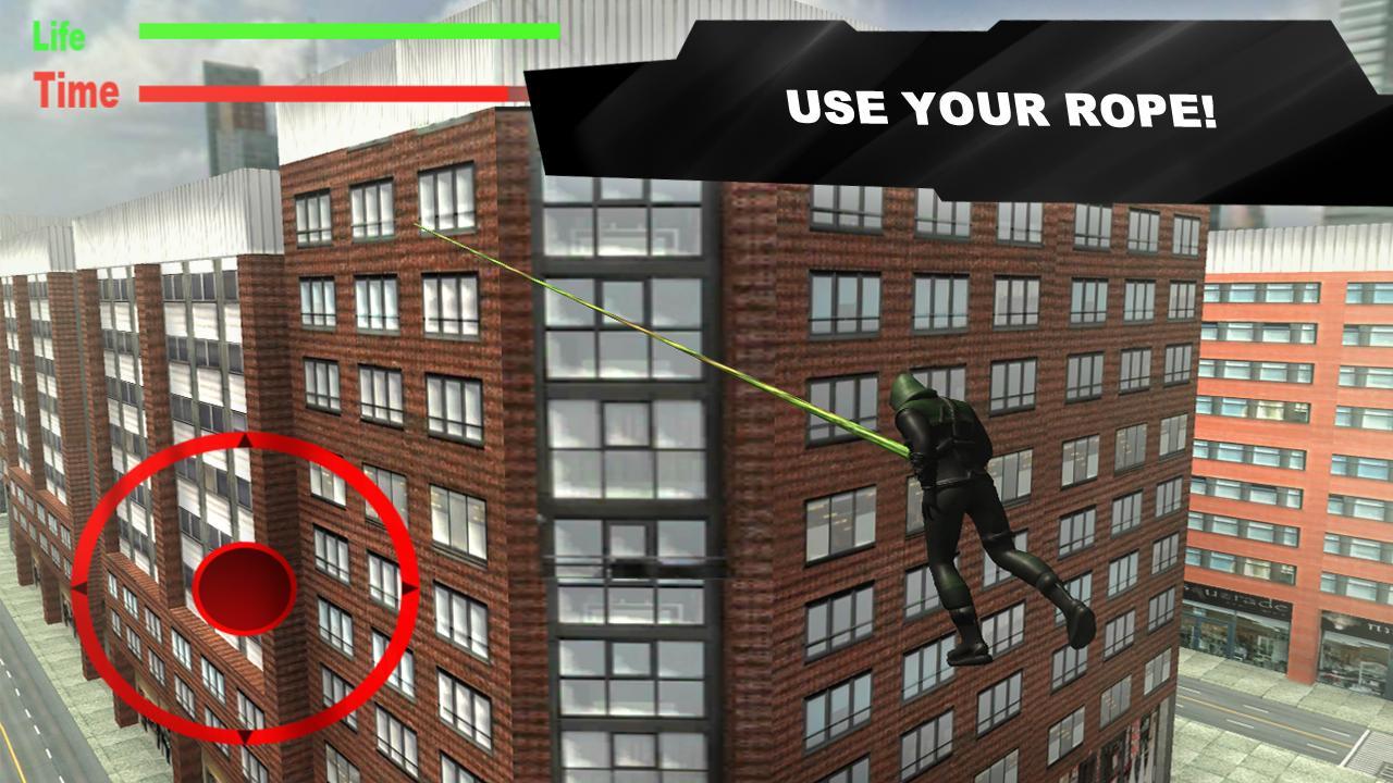Green Rope Hero in City 게임 스크린 샷