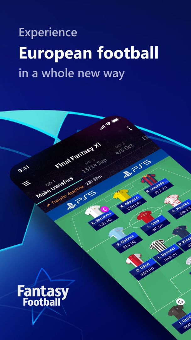 UEFA Gaming: Fantasy Football screenshot game