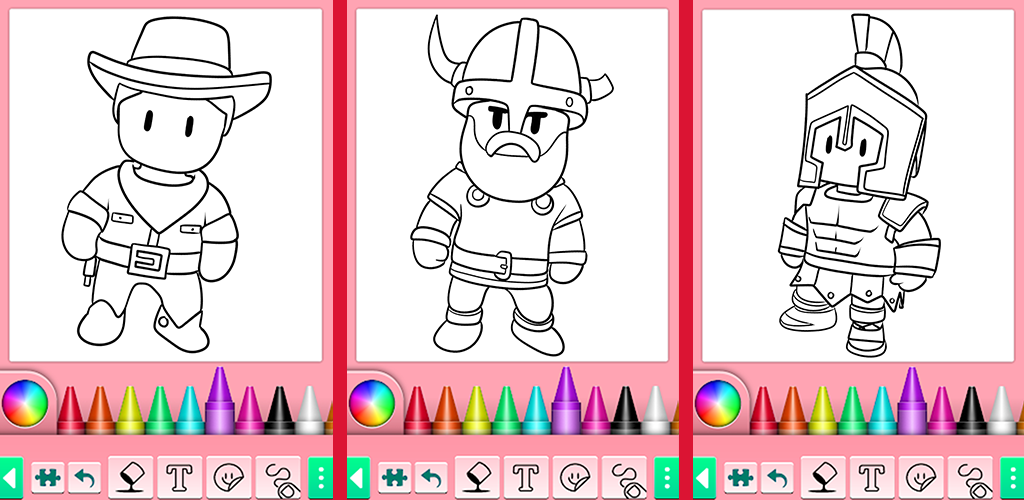 Banner of Stumble Guys Coloring Page 