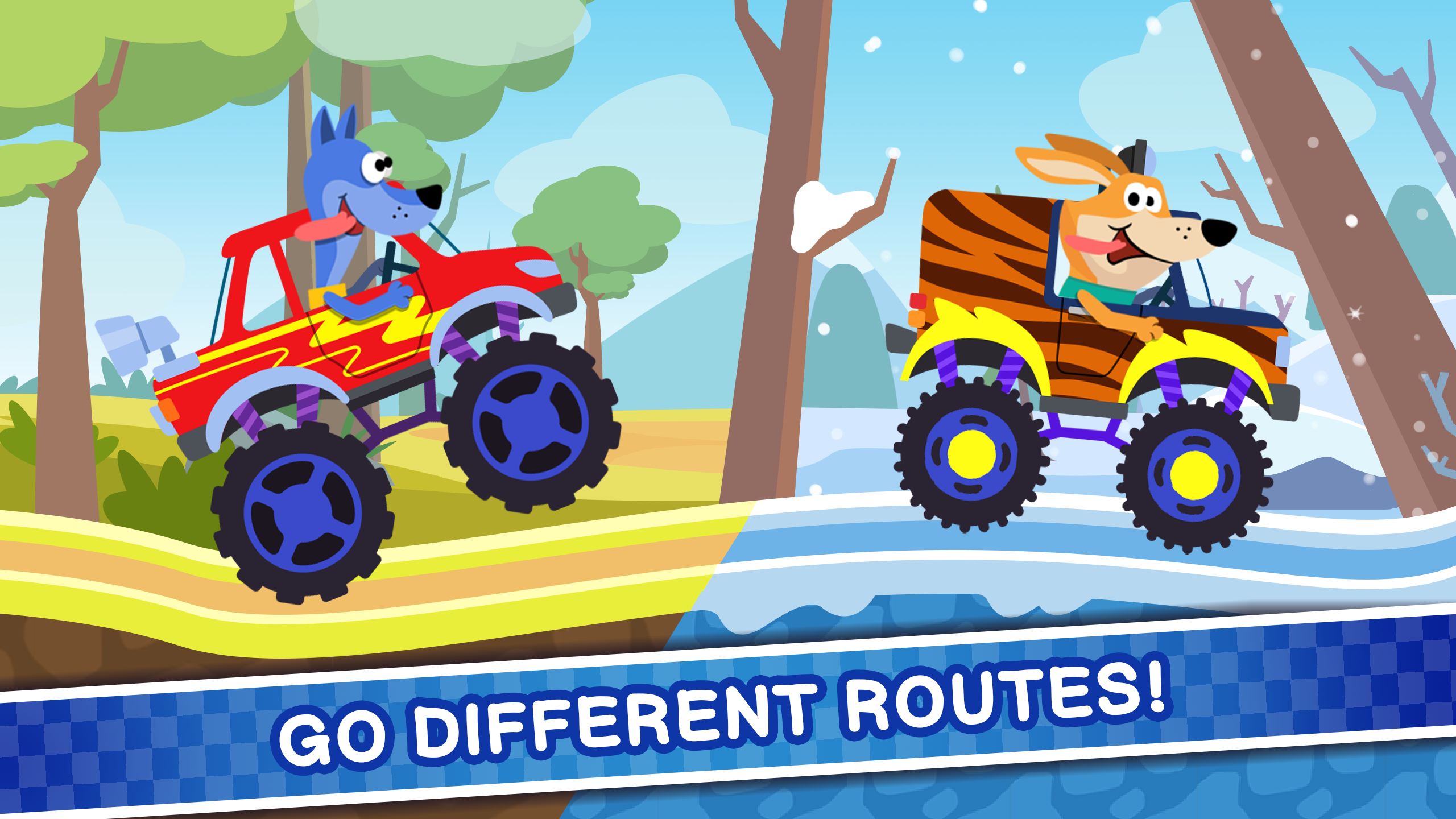 Screenshot of Monster Truck! Kids Racer Game