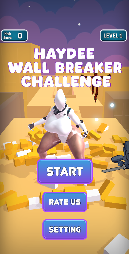 Cuplikan Layar Game Haydee Wall Breaker Challenge