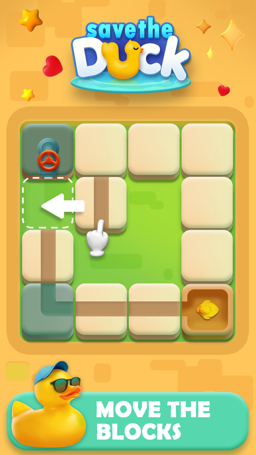 Save the duck - Slide puzzle Game Screenshot