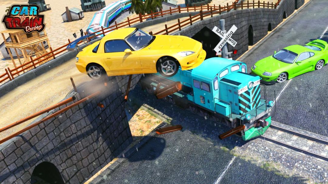 Car Vs Train - Racing Games 게임 스크린 샷