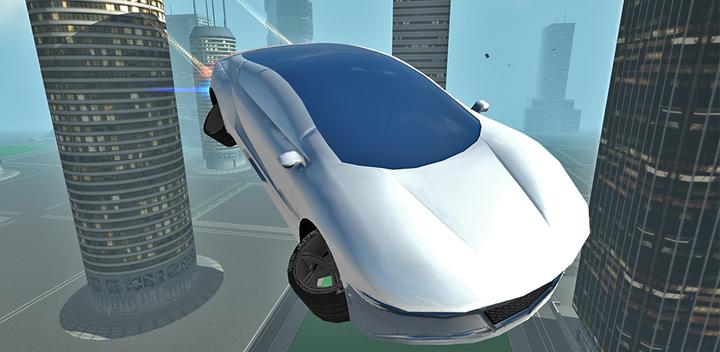 Banner of Futuristic Flying Car Driving 4