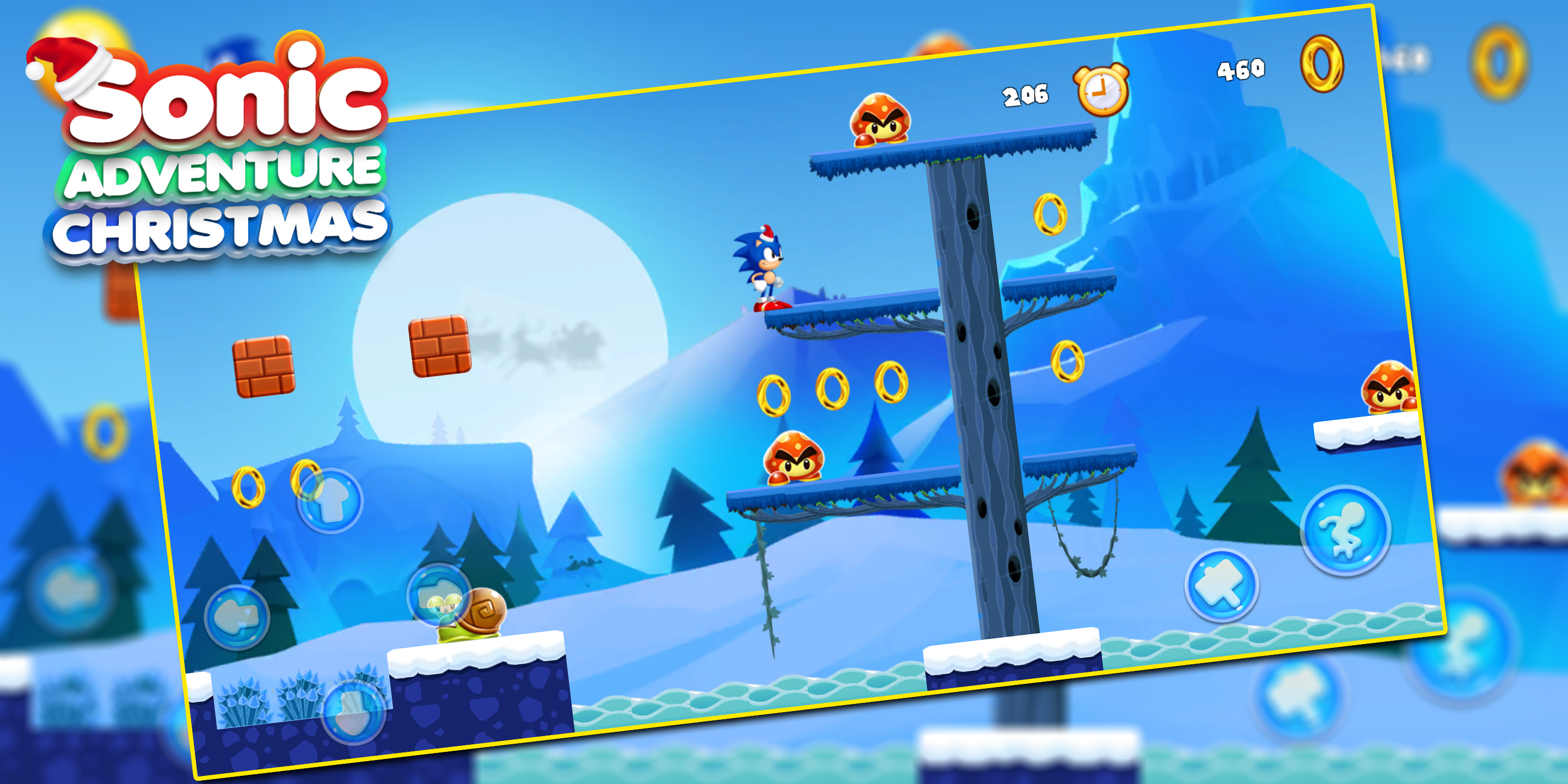 Super Sonic - Snow Adventure Game Screenshot