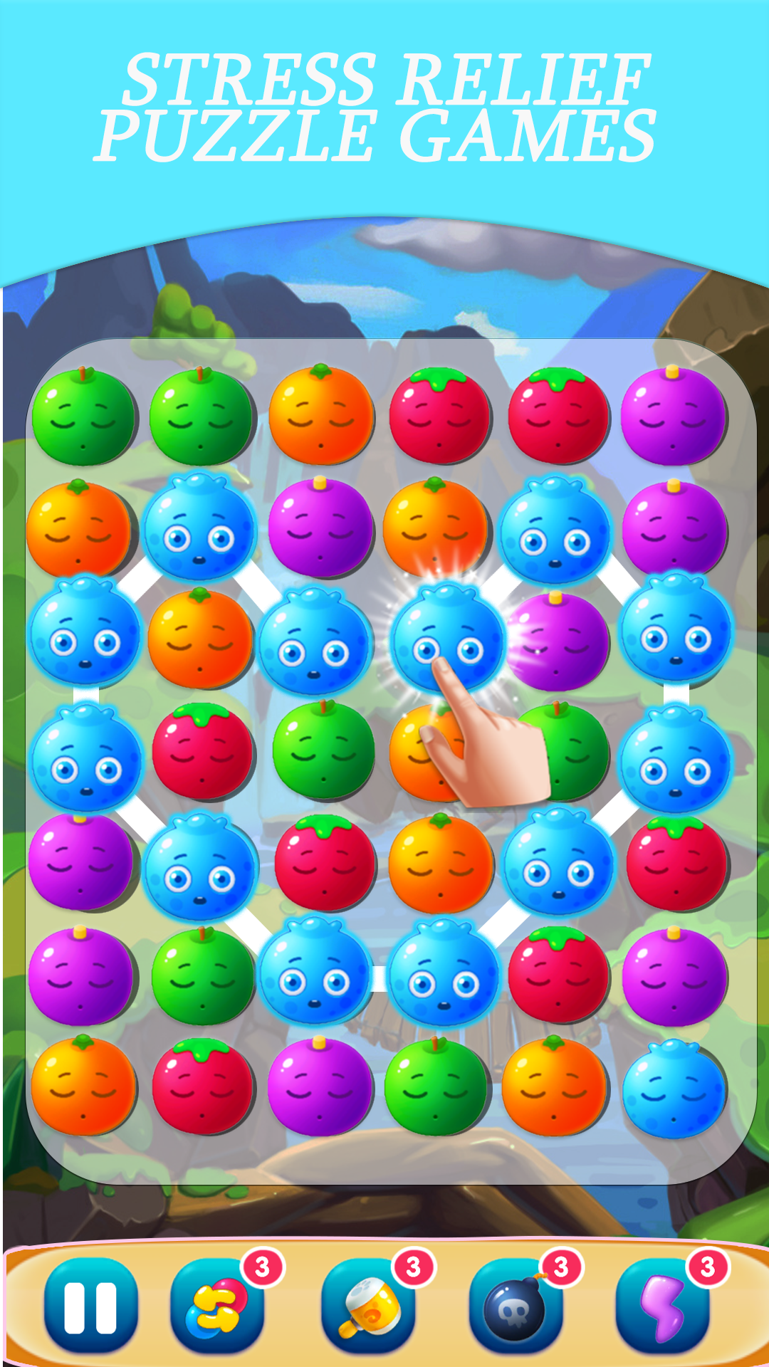 Daily Fruit Match 3 Games Game Screenshot