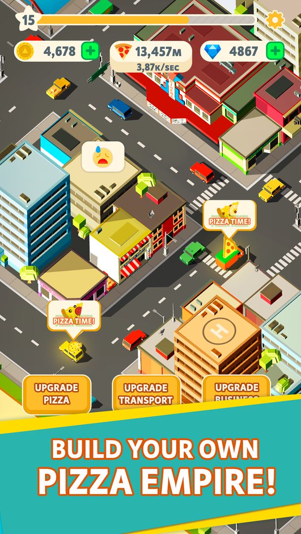 Screenshot of Pizza Corp. - pizza delivery tycoon games