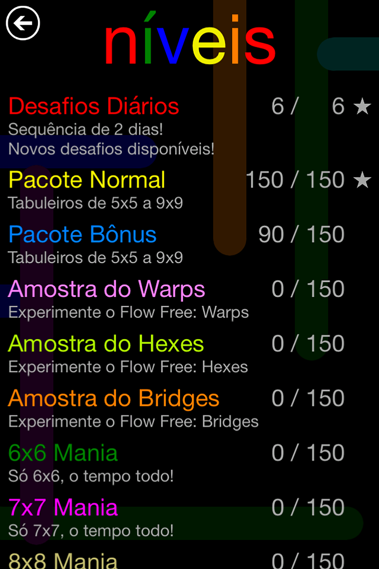 Captura de Tela do Jogo Flow Free