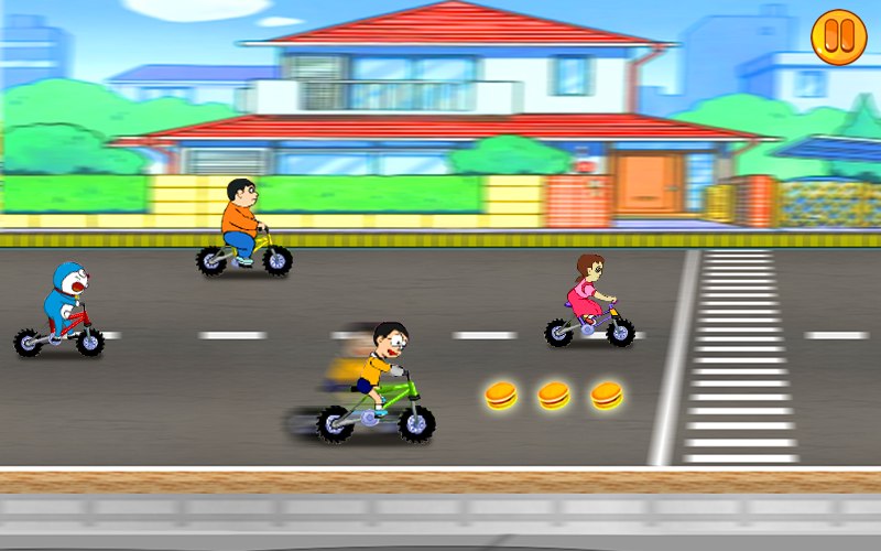 Screenshot 1 of のび太のバイクレース無料 1.0