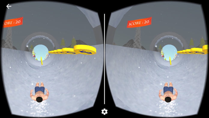 VR Speed Slide Snow 2017 : For VR Card Board screenshot game