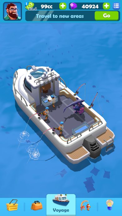 Captura de Tela do Jogo Fishing Frenzy:Idle Hooked Inc