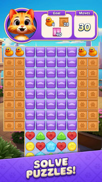 Cat Crunch - Match 3 Games Game Screenshot