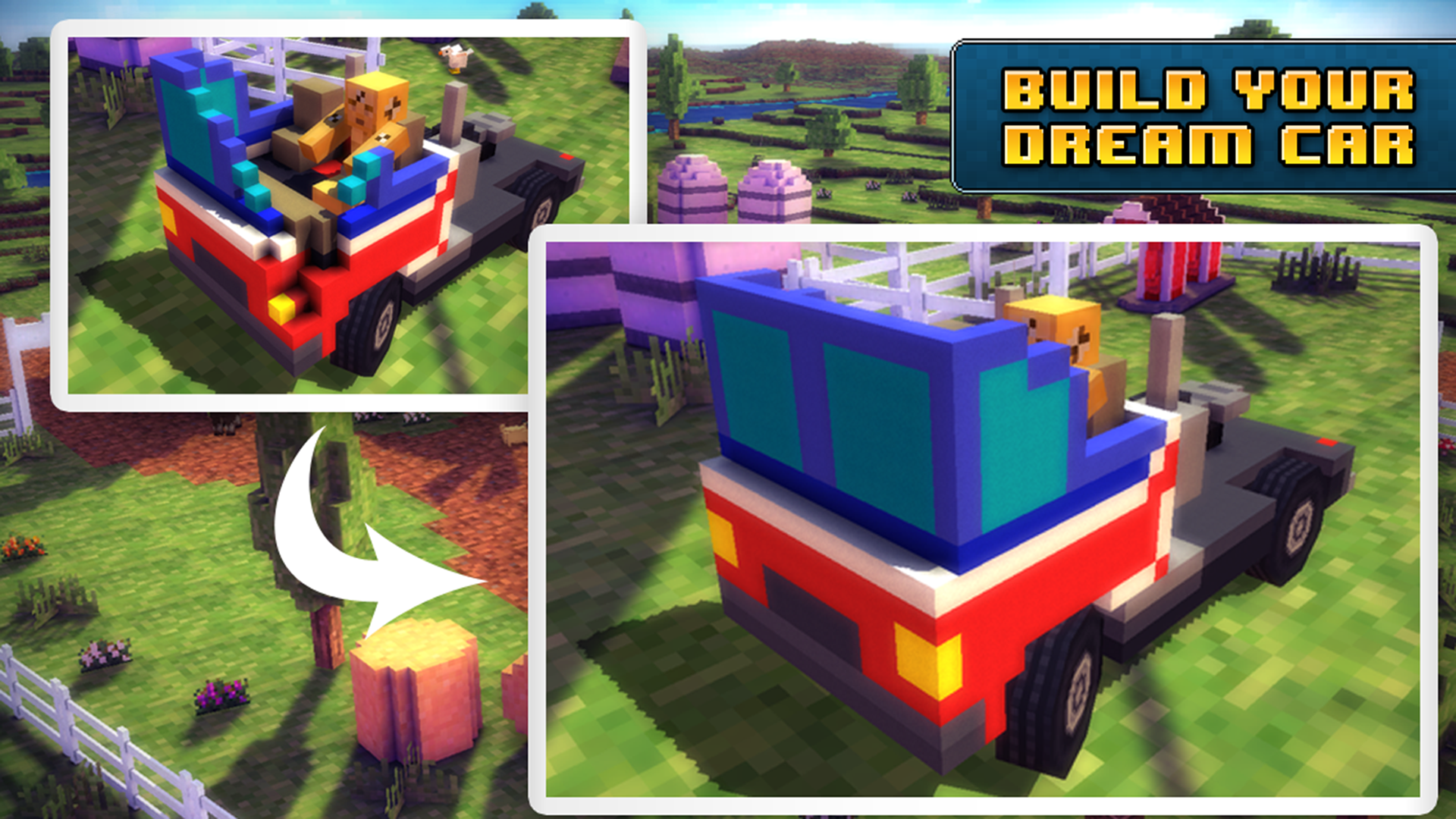 Blocky Roads ゲームのスクリーンショット