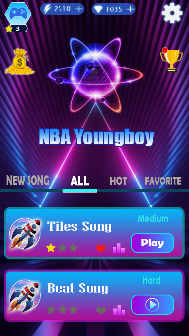 Nba Young Boy Tiles Hop Game Screenshot