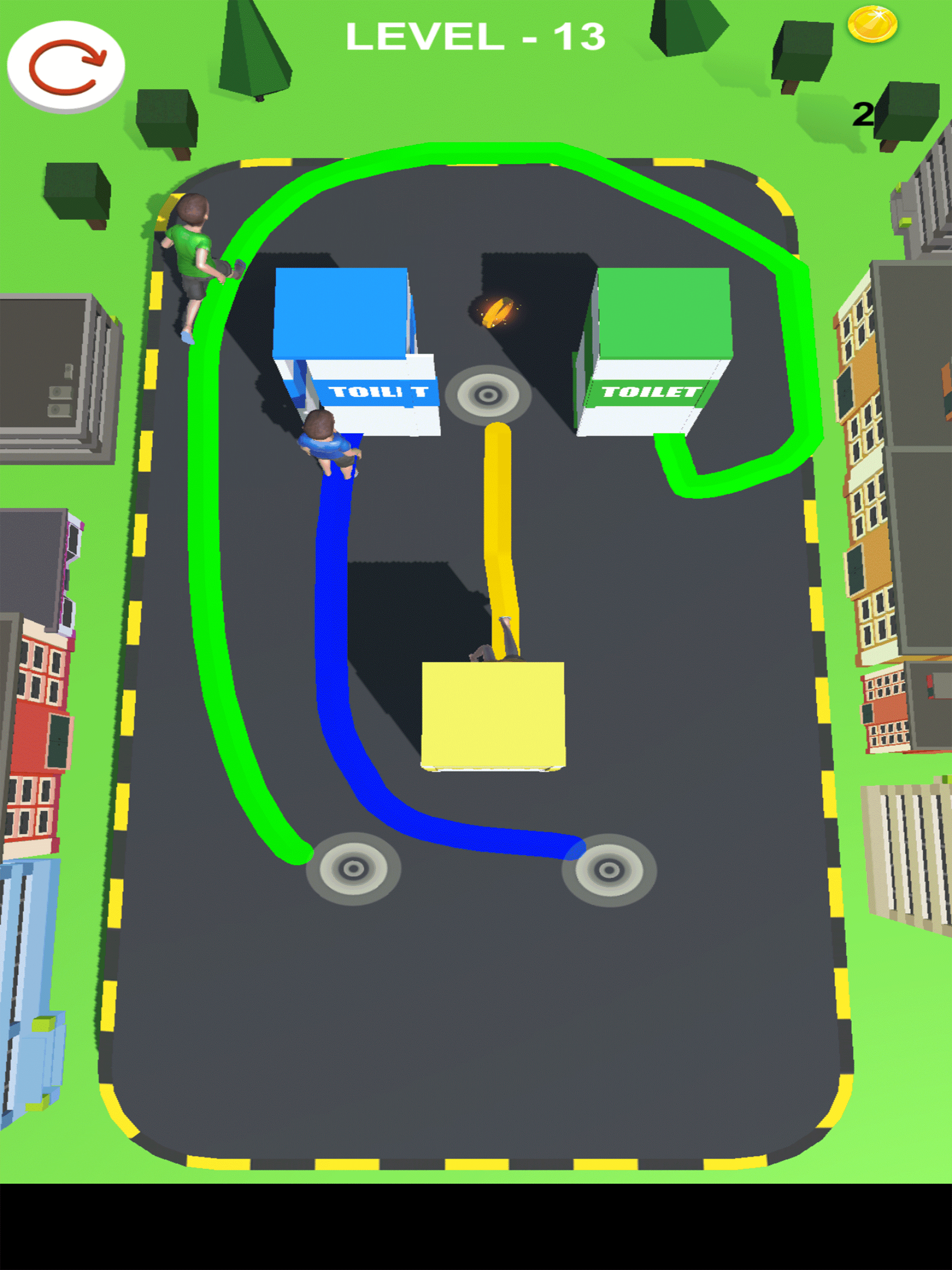 Toilet Rush Draw Puzzle Run 2 Game Screenshot