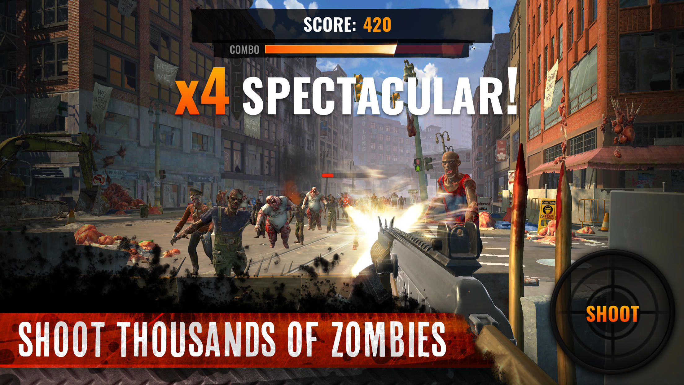 Screenshot 1 of Undead Clash: Zombie-Spiele 3D 0.2.0