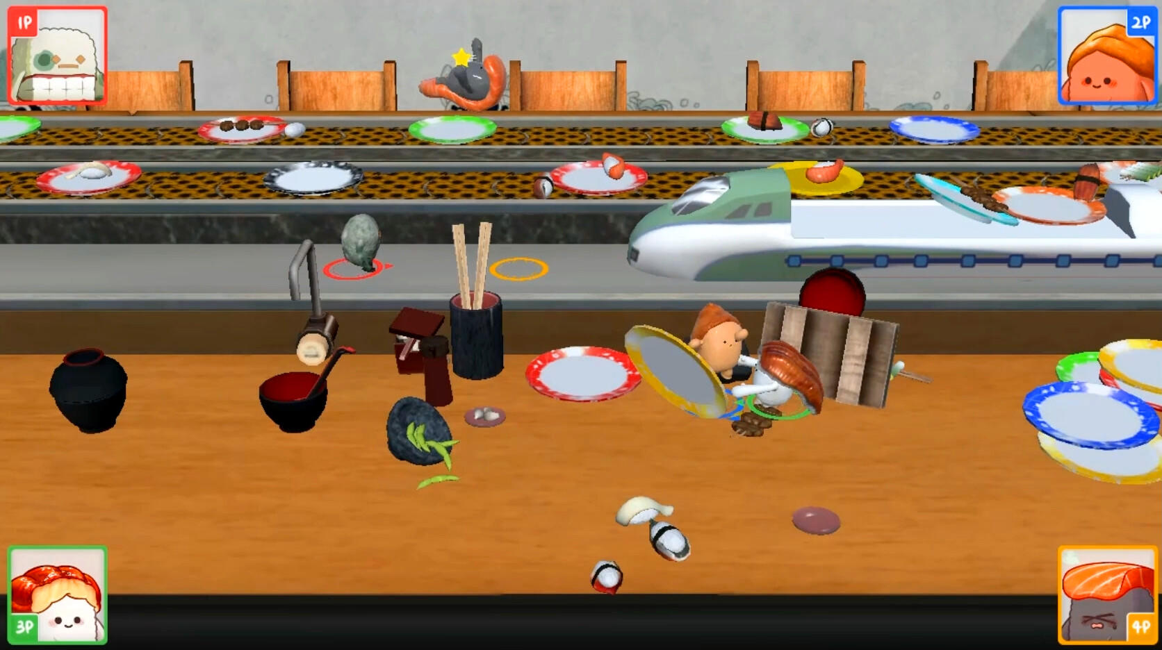 Screenshot 1 of Batalha de Sushi de forma desenfreada 