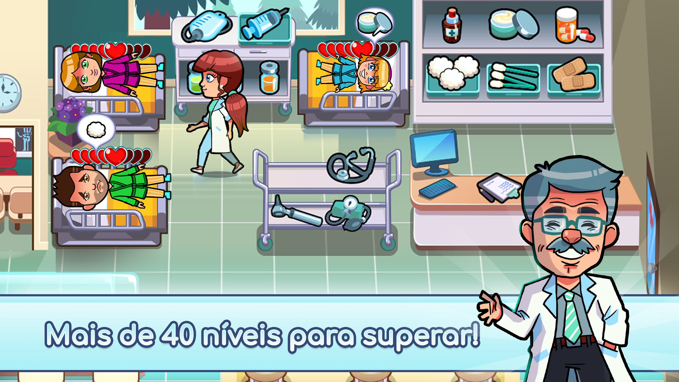 Captura de Tela do Jogo Hospital Dash Tycoon Simulator