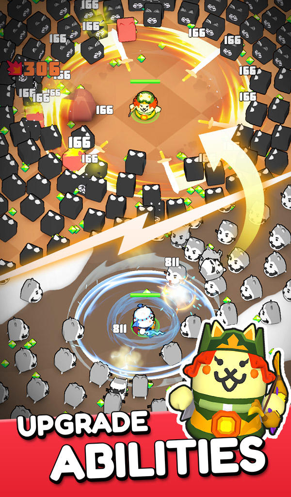 Cats vs Zombies: Hero IO Game Screenshot