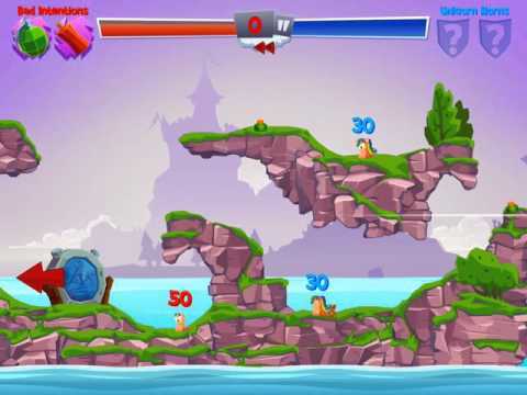 Screenshot of the video of Worms 4