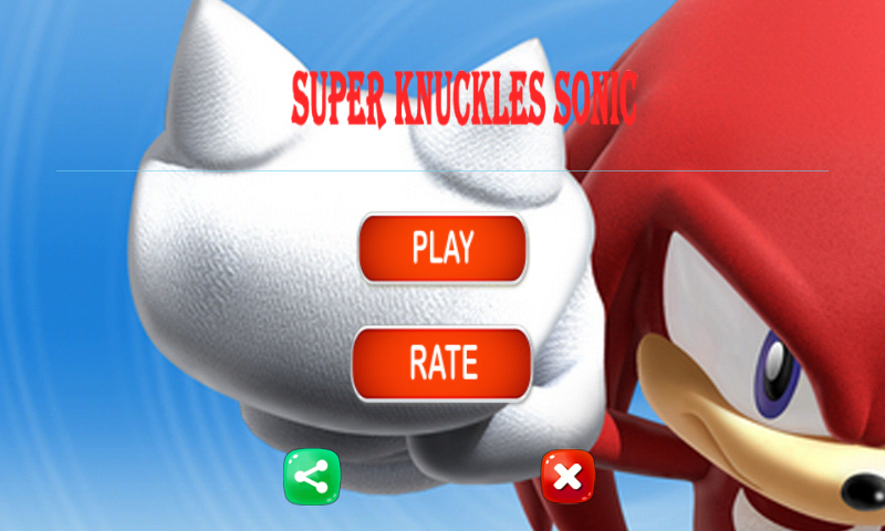Super knuckles red sonic jump and run 게임 스크린 샷