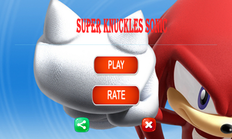 Super knuckles red sonic jump and run 게임 스크린샷