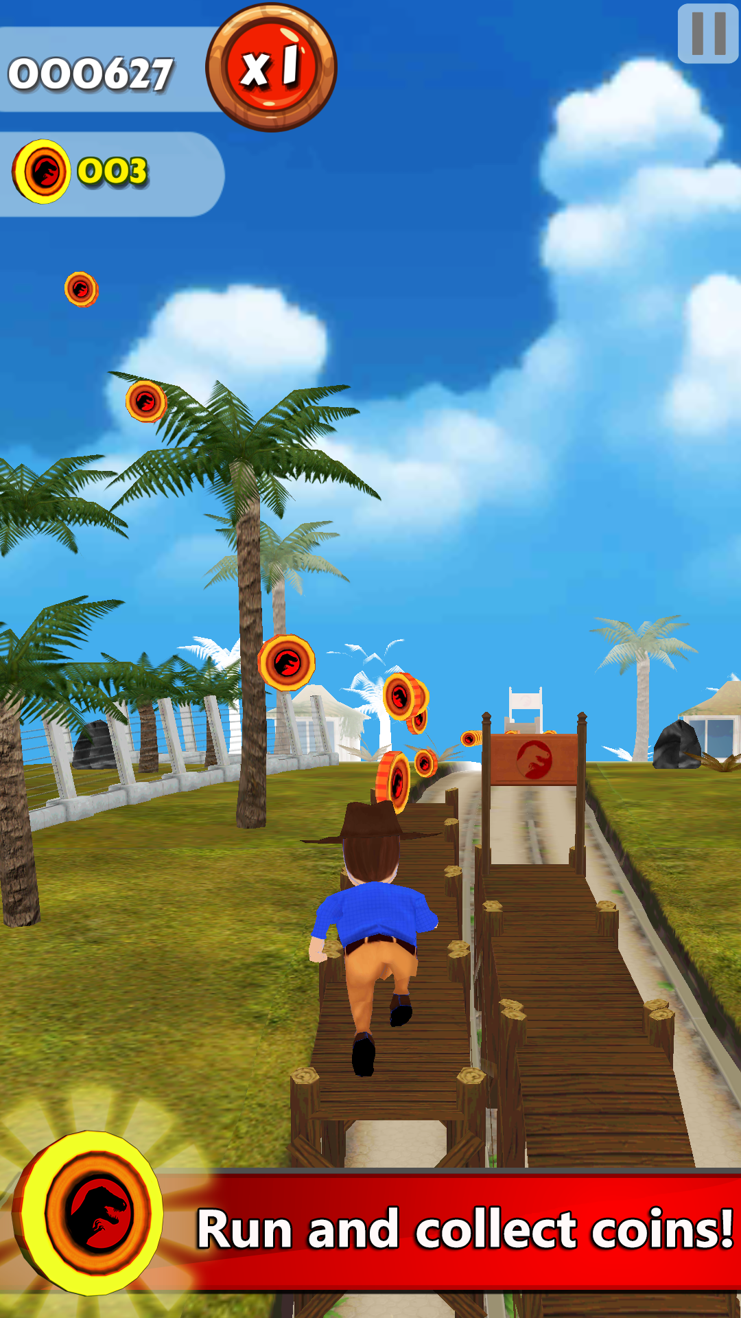 Dinosaur Runner Safari Game Screenshot