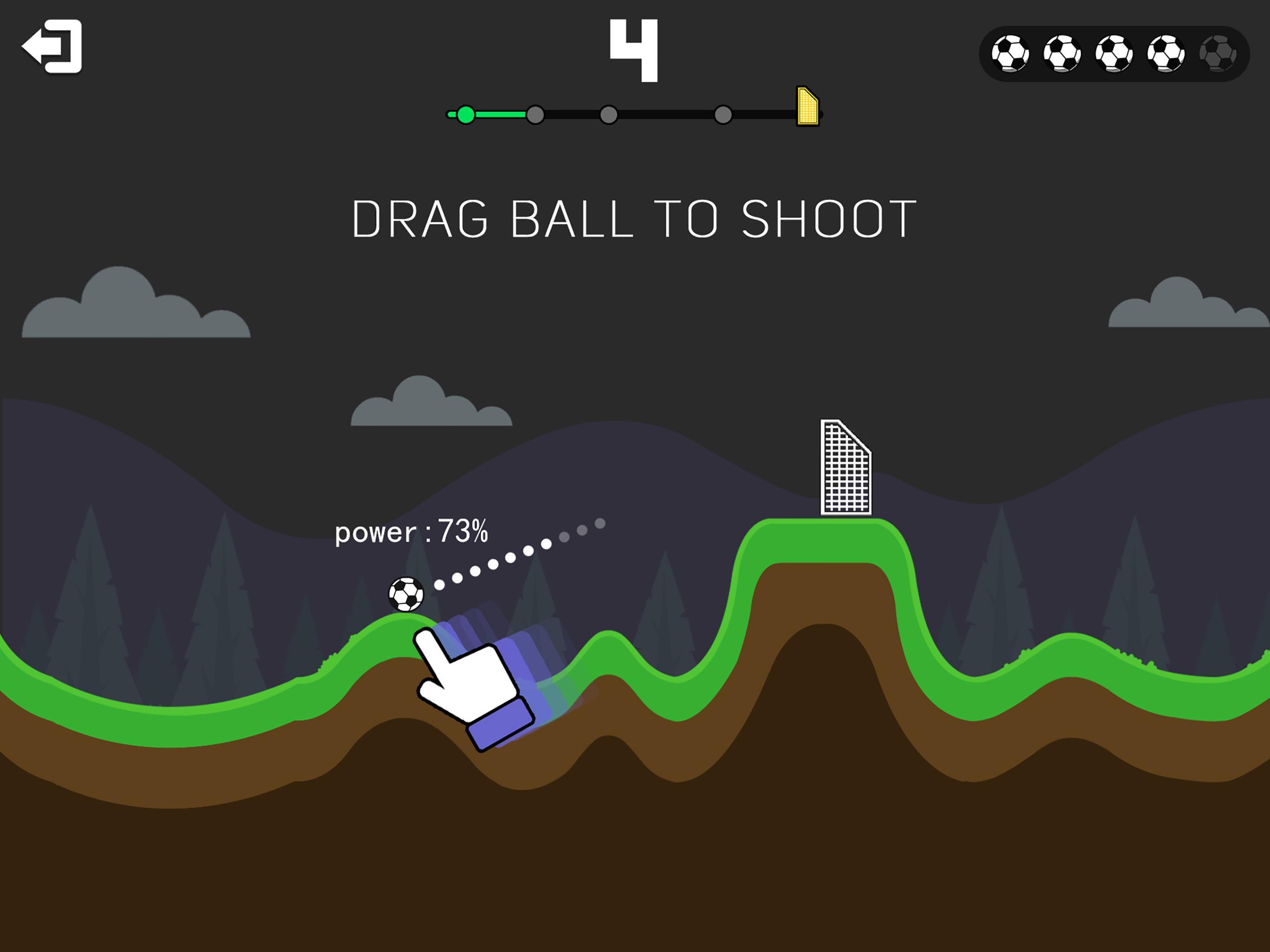 Kick Ball Goal-Fling Soccer screenshot game