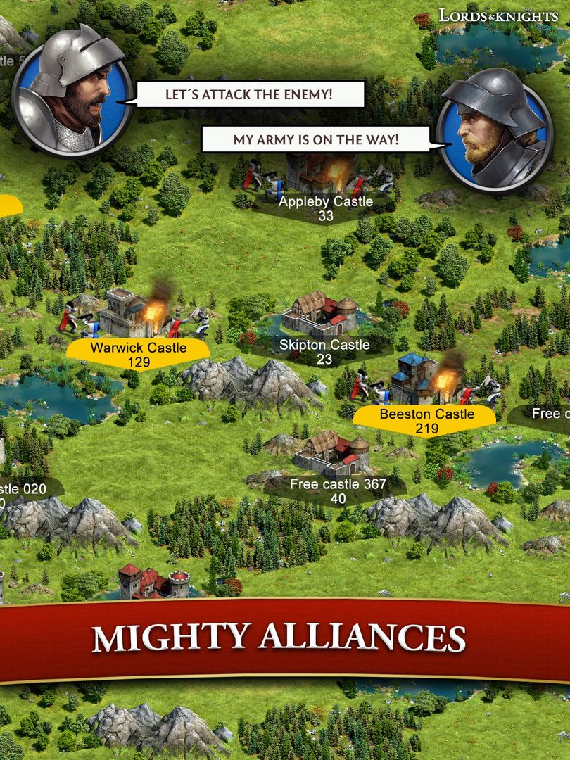 Lords & Knights - Medieval MMO ภาพหน้าจอเกม