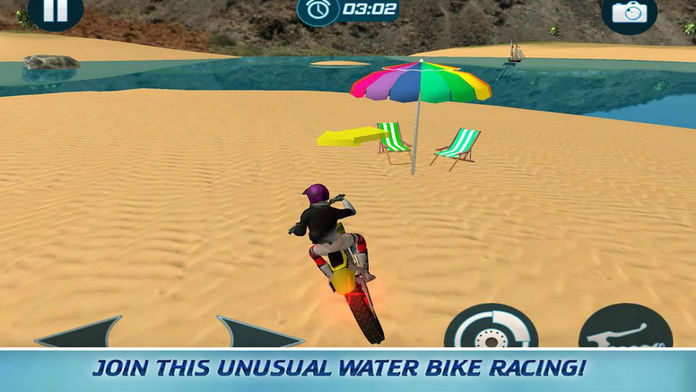 Screenshot of Beach Bike Water: Challenge Ra