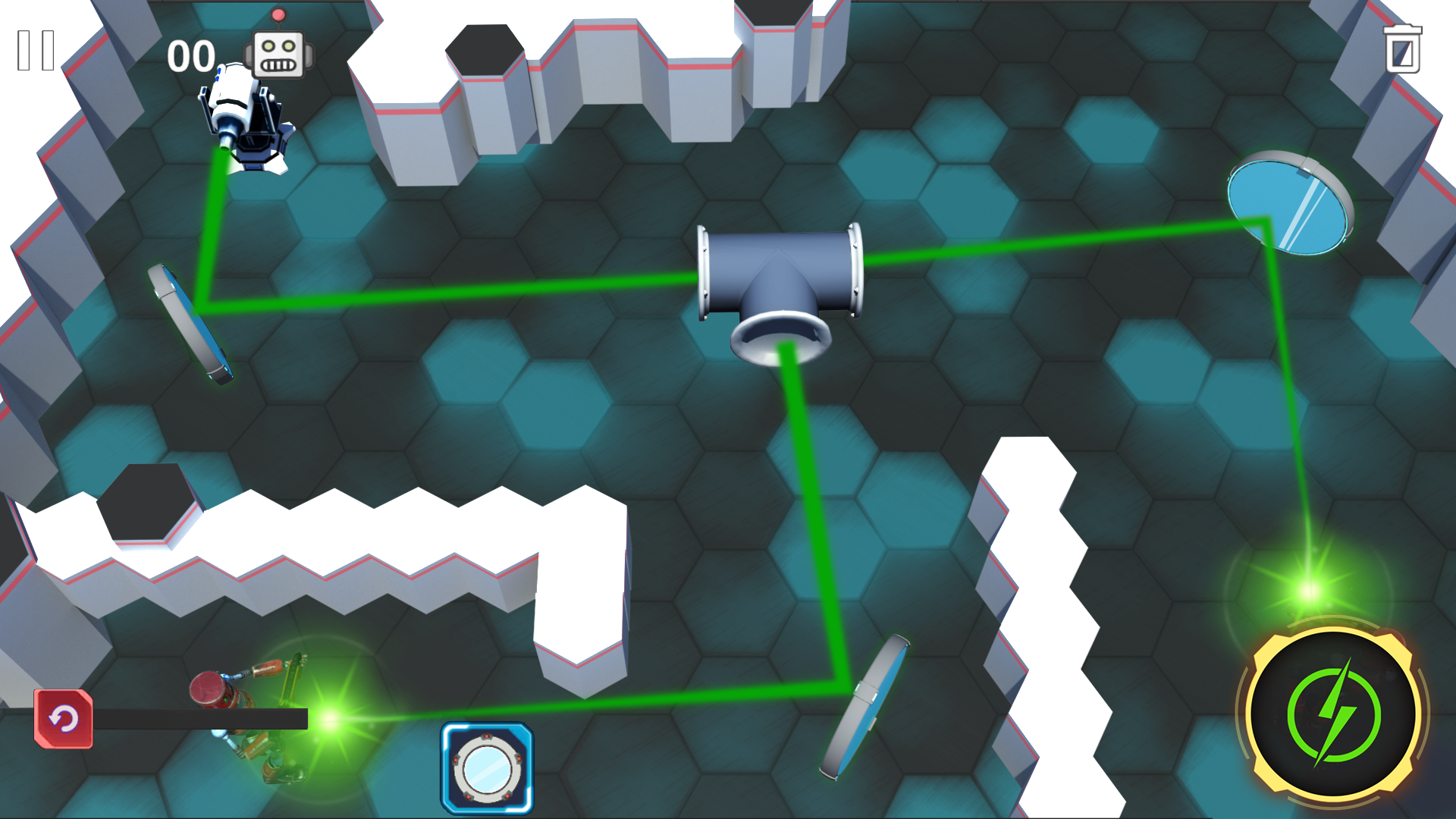 Laser & Mirror Puzzle screenshot game