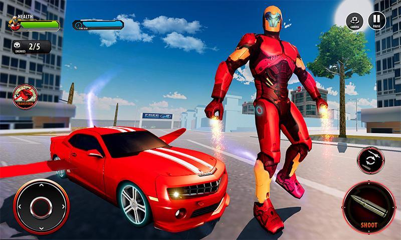 Flying Robot Car - Robot Transformation Game Game Screenshot