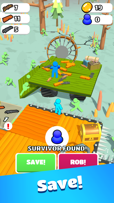 Zombie Raft 게임 스크린 샷