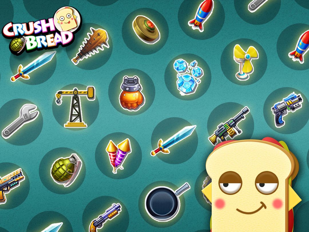Screenshot of Crush Bread - Kick Food Game