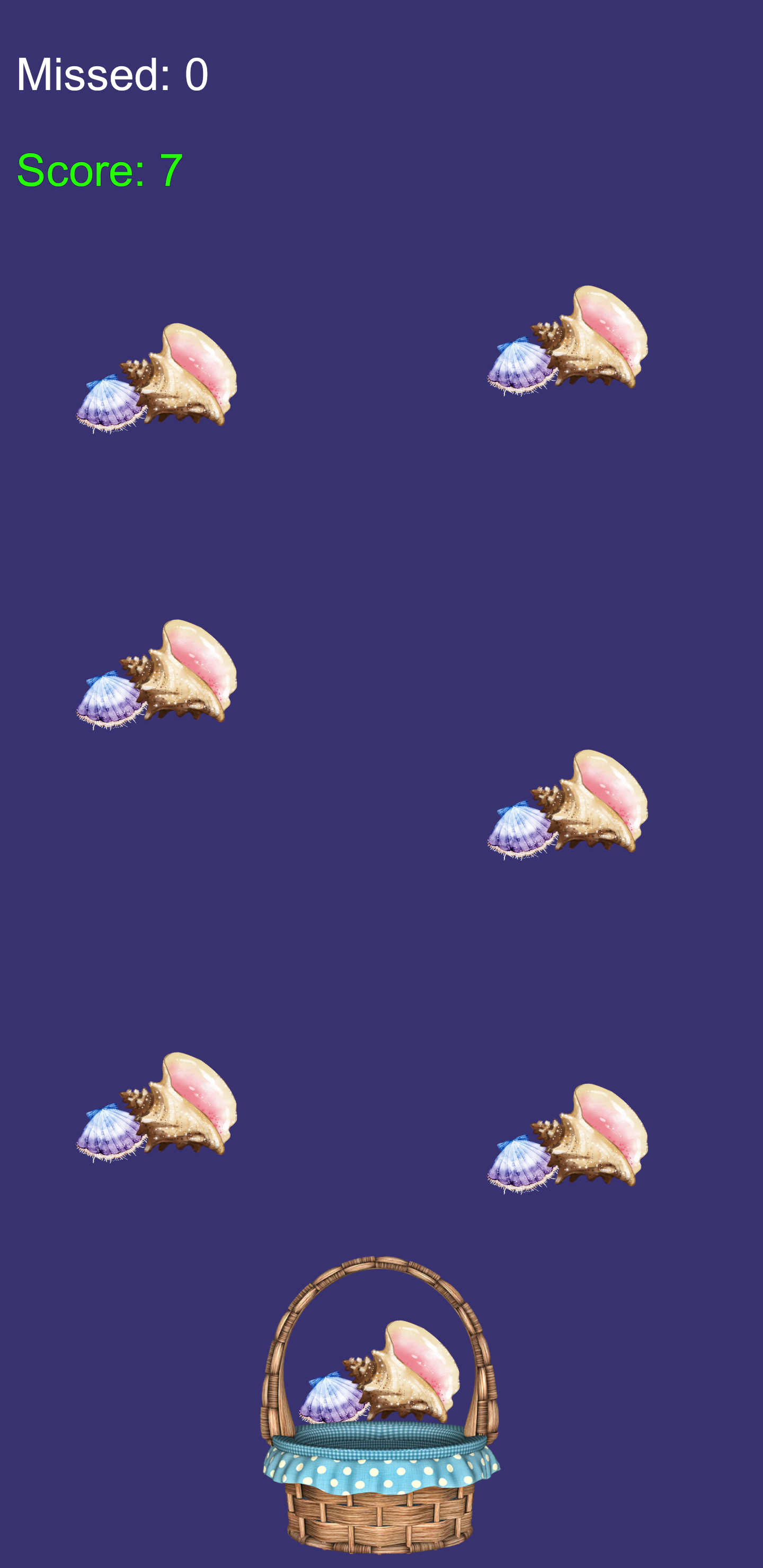 Shell Catcher Game Screenshot