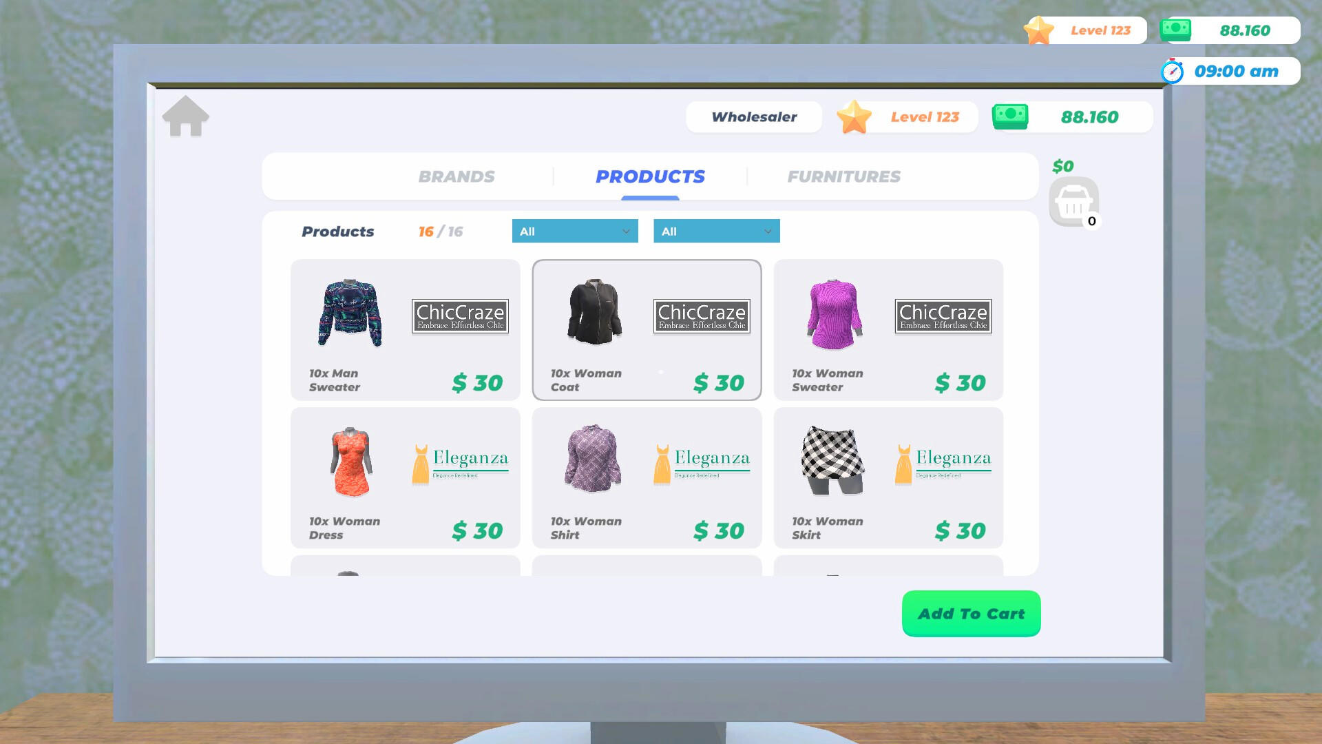 Screenshot of Clothing Store Simulator
