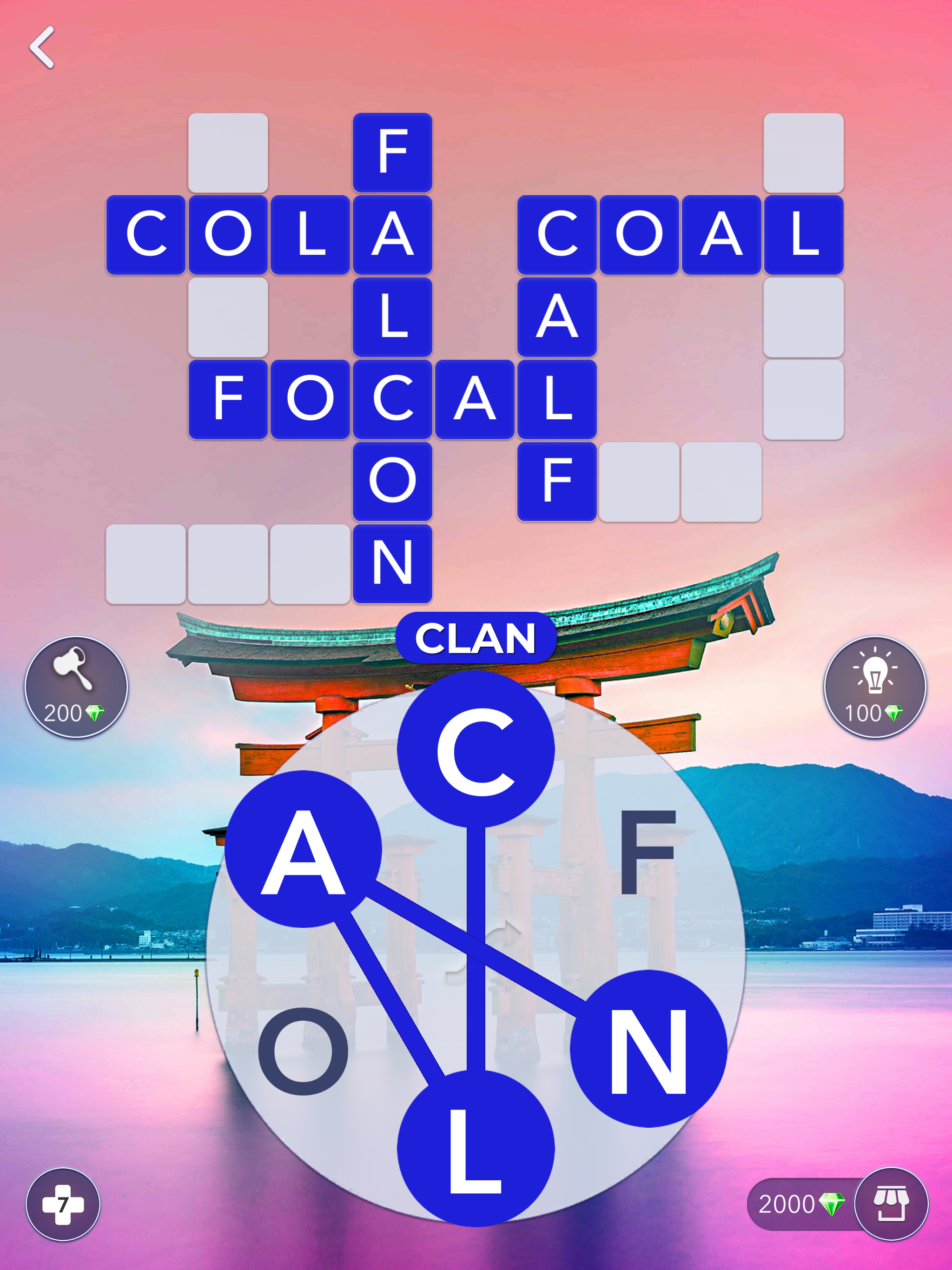 奇蹟之詞：用於連接詞彙的填字遊戲 遊戲截圖