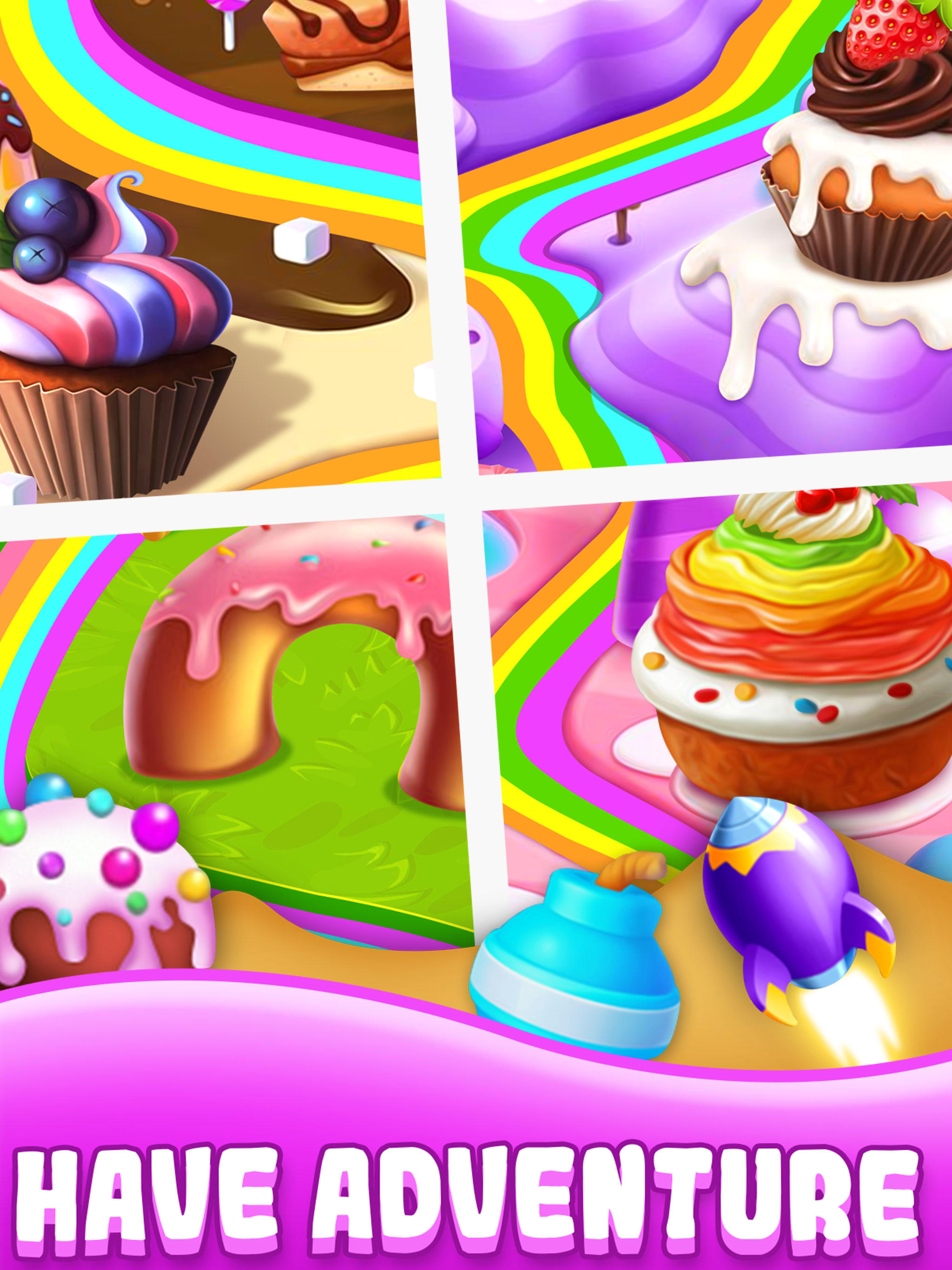 SugarRush Cupcake Match 3 android iOS apk download for free-TapTap